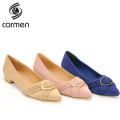High quality Pu leather casual women's flat shoes